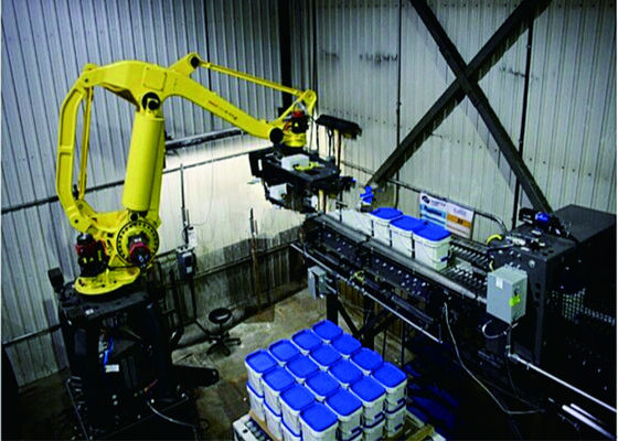 Çin Büyük Çantalar / Variller için Yatay Robotlar / Robotik Paletleme Sistemi Tek Sütun Tedarikçi